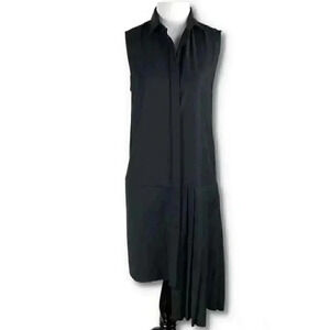 Oak Womens dress size S black wool blend asymmetrical minimalist utilitarian